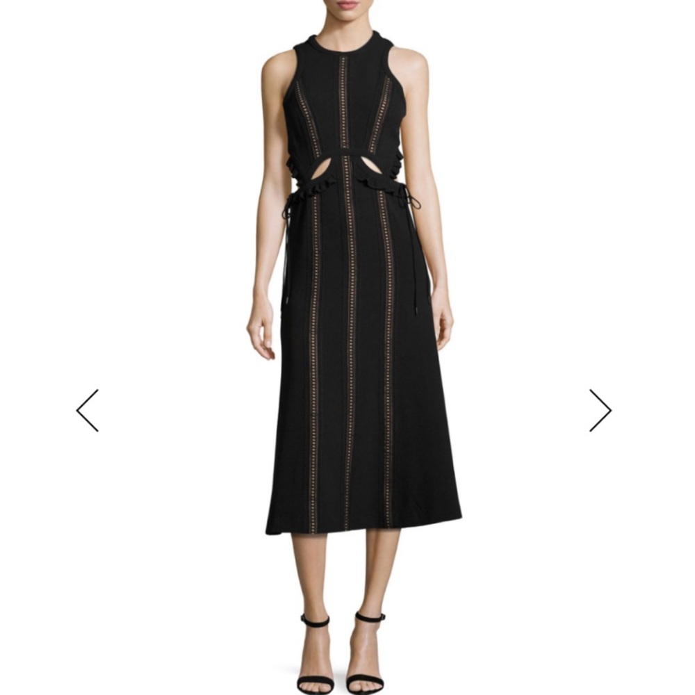 Self-Portrait sleeveless cut out midi dress NWT